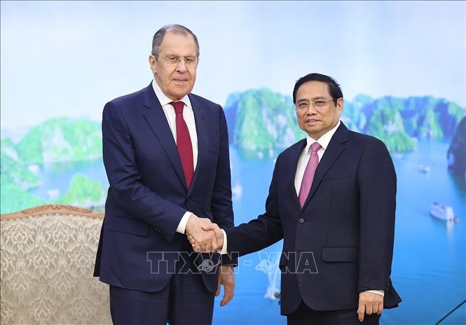Thủ tướng Phạm Minh Chính tiếp Bộ trưởng Ngoại giao LB Nga Sergey Lavrov